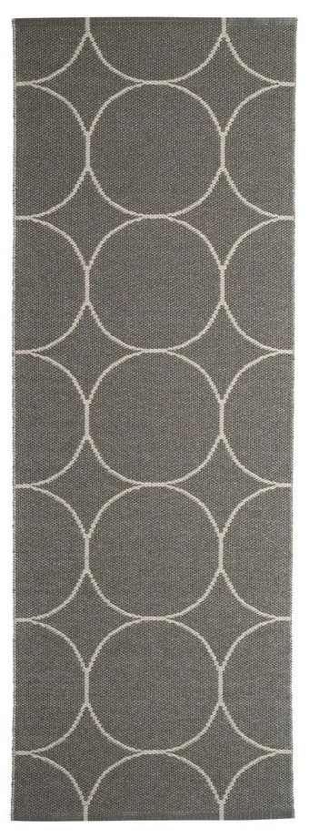 Sötétszürke kültéri-beltéri futószőnyeg 70x200 cm Boo Charcoal Linen – Pappelina