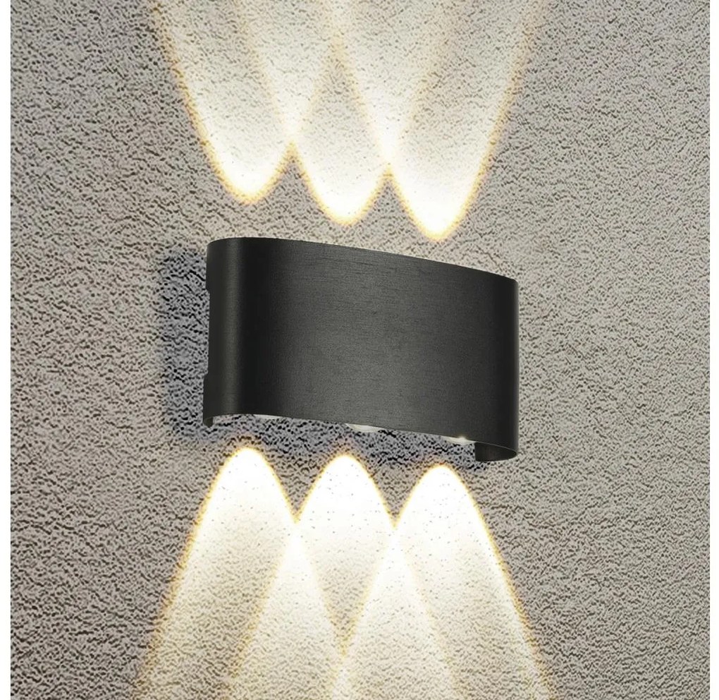 Brilagi - LED kültéri fali lámpatest FLAREBOX LED/6W/230V fekete IP65