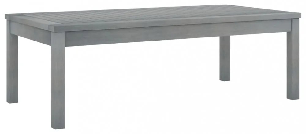 szürke tömör akácfa dohányzóasztal 100 x 50 x 33 cm