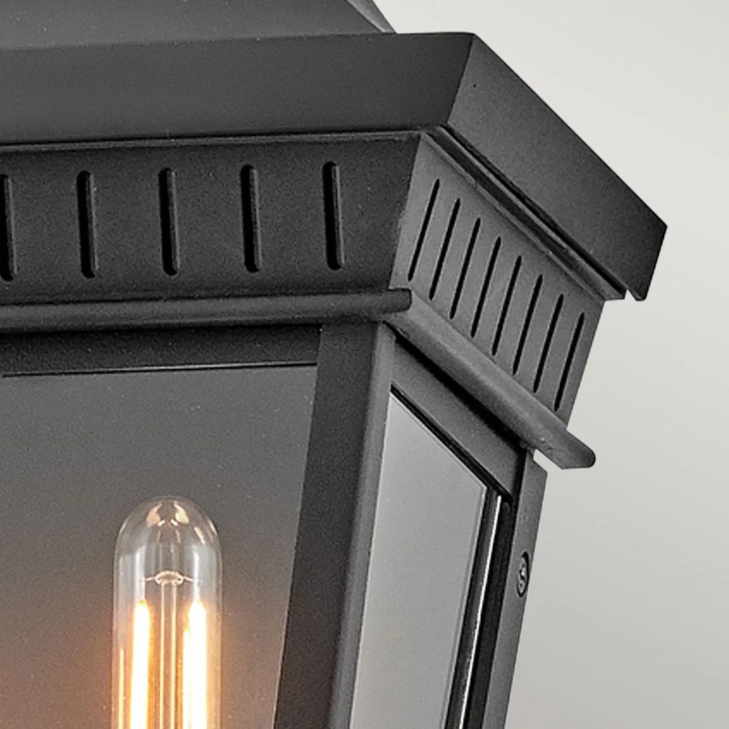 Hinkley lighting klasszikus kültéri fali lámpa chapel hill fekete átlátszó elshk-chapel-hill7mb IP44