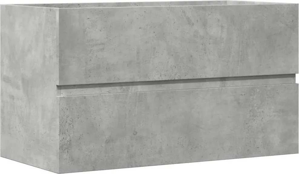 vidaXL betonszürke szerelt fa függő fürdőszobaszekrény 80x38,5x45 cm