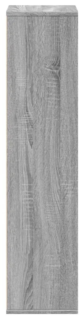 szürke sonoma színű szerelt fa könyvespolc 50x25x105 cm