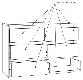 MAO fiókos komód, artisan tölgy
