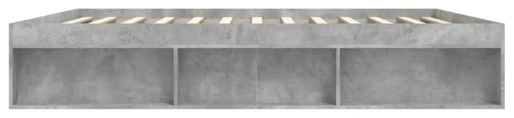 betonszürke ágykeret 200 x 200 cm