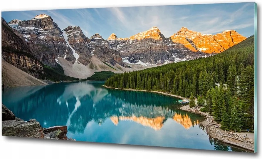 Fotó üvegkép Vízesés az erdőben 125x50