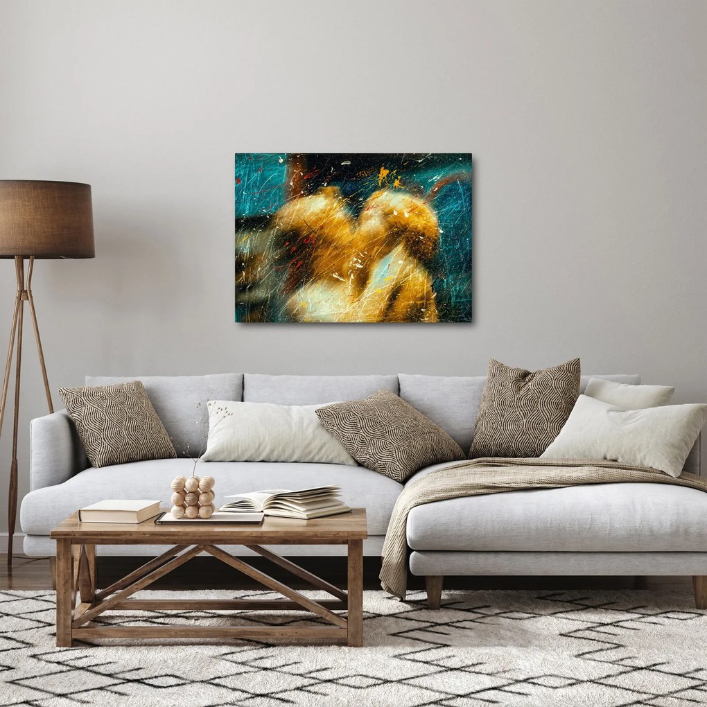 Kép - Csókolózó angyalok (70x50 cm)