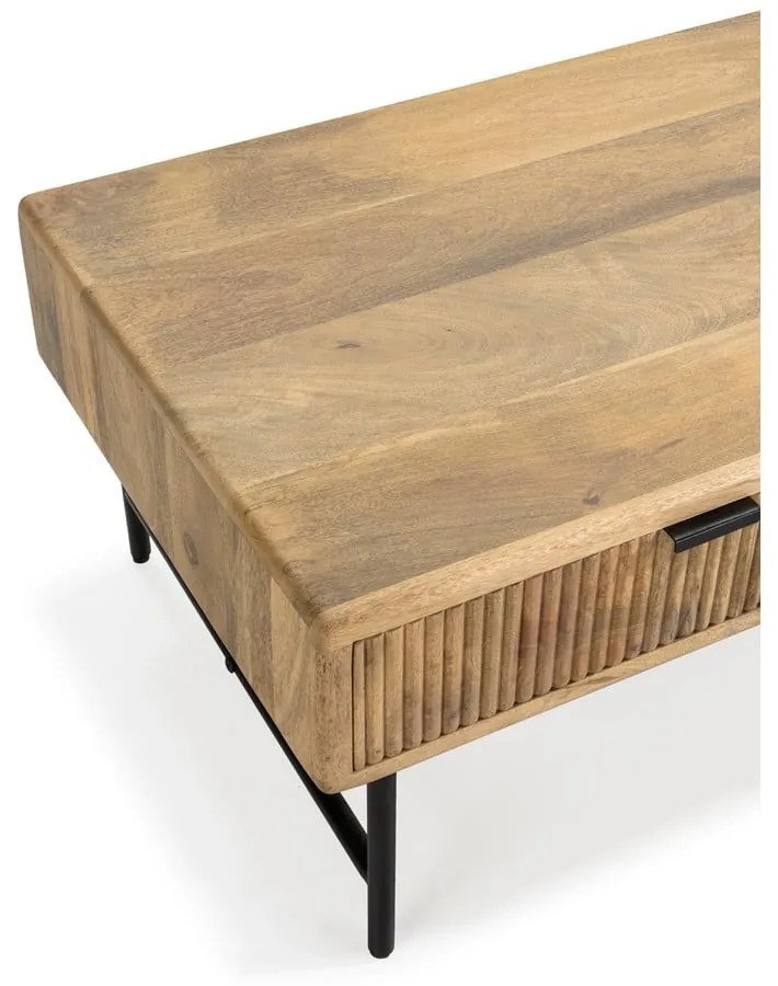 Natúr színű mangófa dohányzóasztal 60x120 cm Mundra – MOME