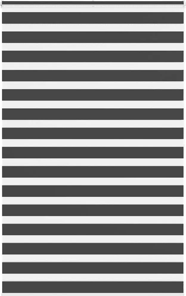 vidaXL zebrafüggönnyel fekete szövetszélesség 140,9 cm poliészter