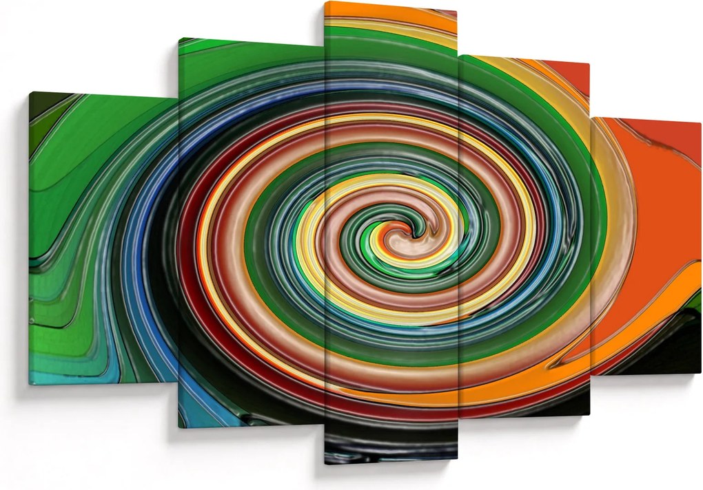 Absztrakt kép - színes spirál (150x105 cm)