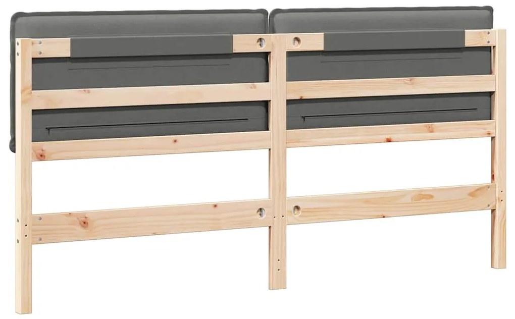 Kárpitozott fejtámla Természetes és Világosszürke 200 cm