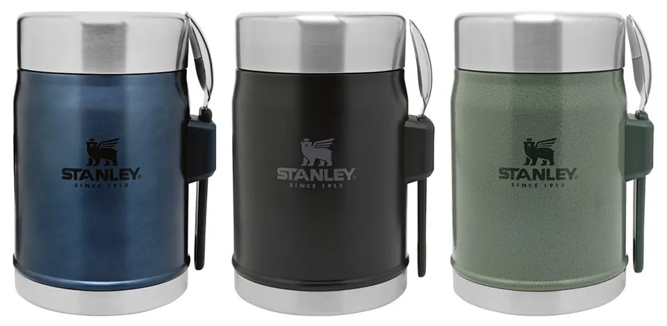 Fekete rozsdamentes acél ételtartó termosz 400 ml Legendary Classic Black – Stanley