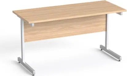 Íróasztal, szürke fémlábbal, 140x70 cm, MAYAH Freedom SV-26, tölgy (IBXA26T)