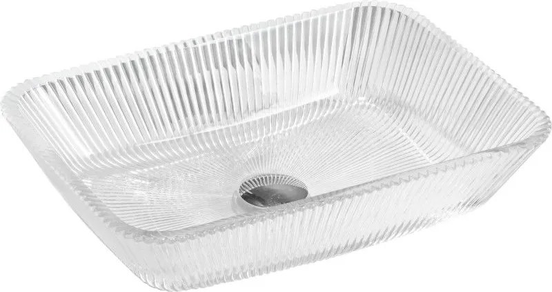 Mexen Tiva átlátszó üvegből készült mosdókagyló 46 x 33 cm, átlátszó - 24184600