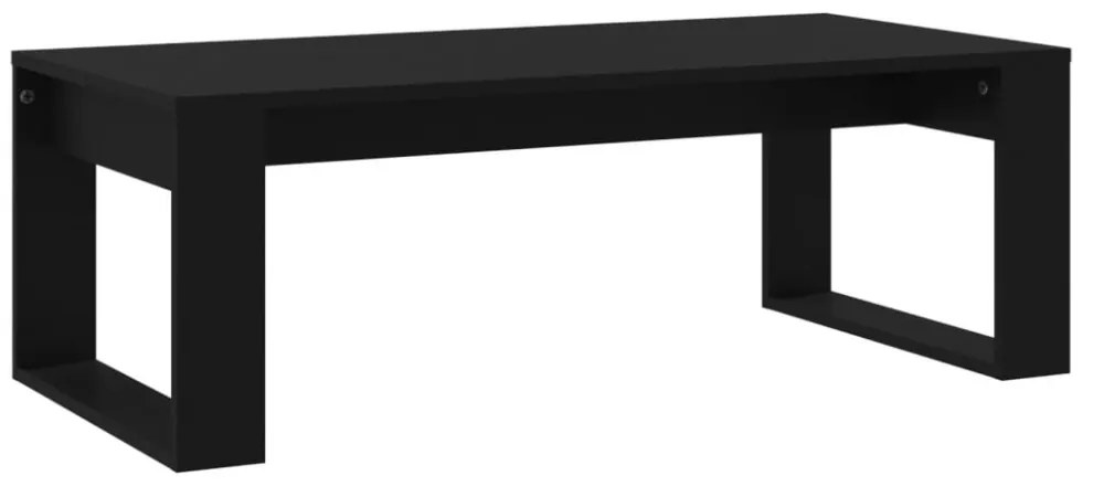 fekete szerelt fa dohányzóasztal 102 x 50 x 35 cm
