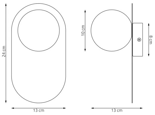 Falilámpa VIVA 1xG9/8W/230V szürke
