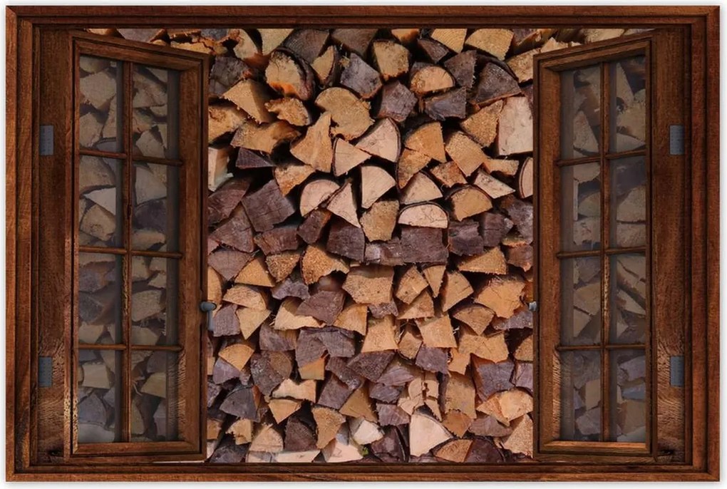 Poszterek 60x40 Kandalló fa