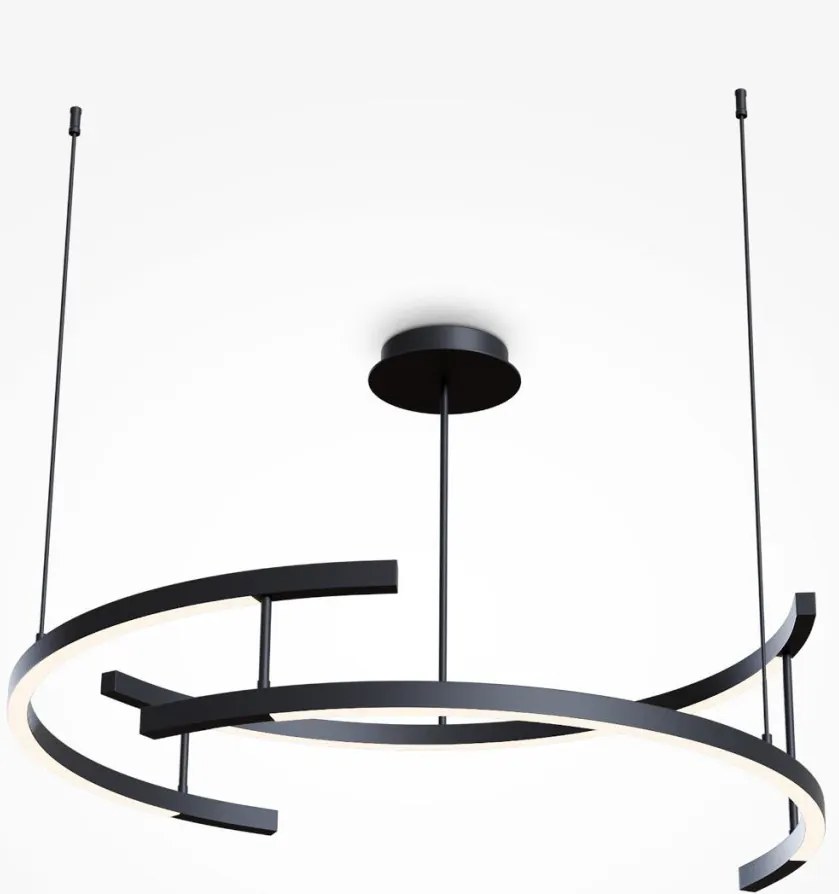 MAYTONI MOD054PL-L52B3K LINE Modern Led Függesztett Lámpa Fekete LED IP20
