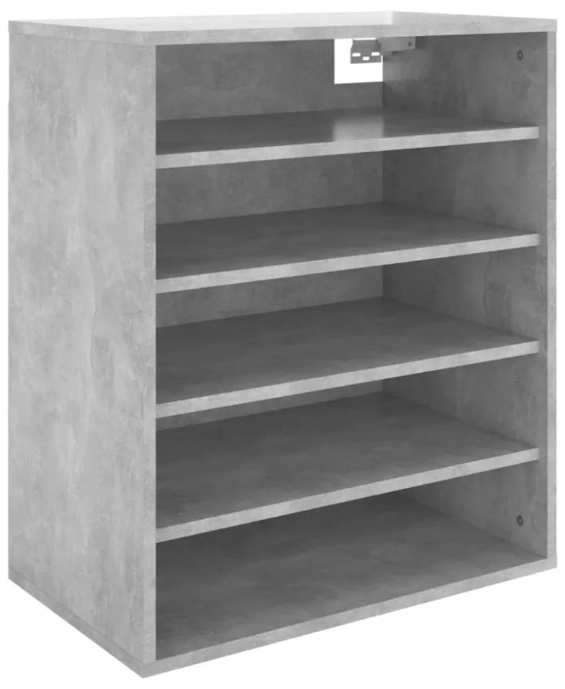 vidaXL betonszürke szerelt fa cipősszekrény 60 x 35 x 70 cm