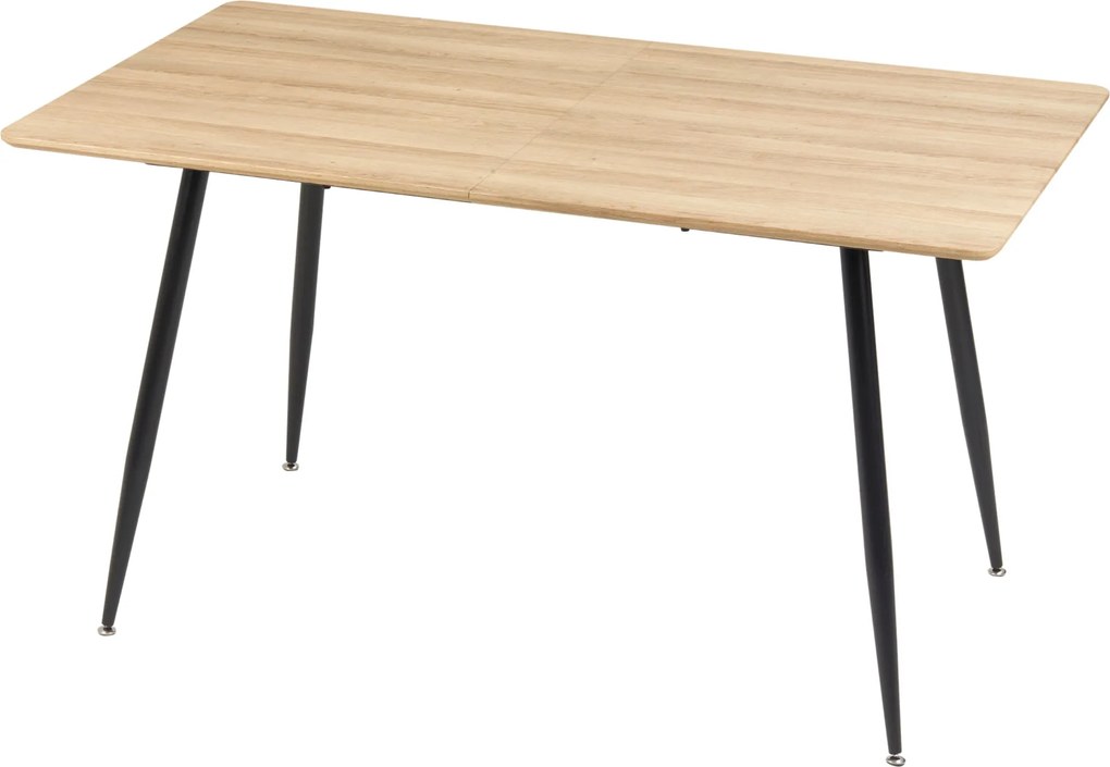 HOMCOM Étkezőasztal 4 személy részére, Konyhai Asztal, Nappali Asztal Fafeldolgozott Tetejével, Acél Lábakkal, 140 x 80 x 76 cm, Természetes | Aosom