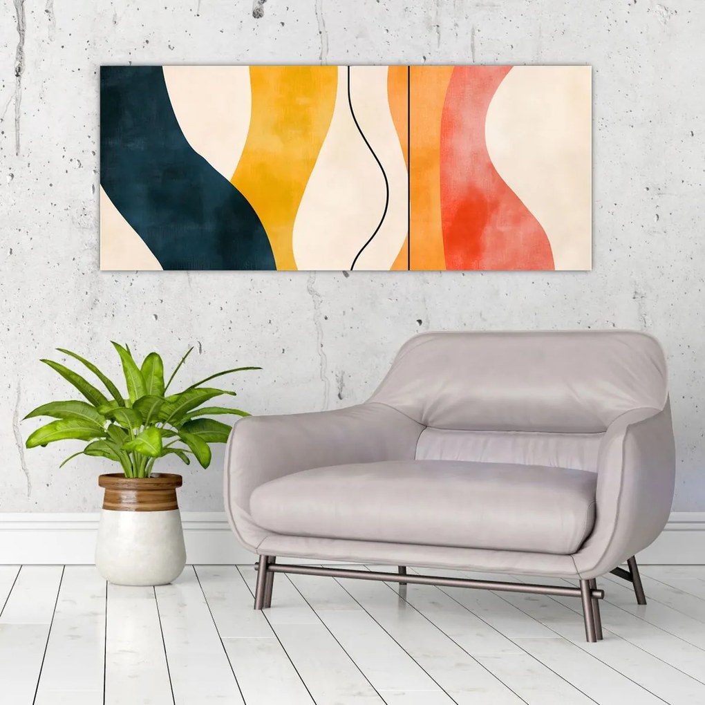 Kép - Minimalista színes illusztráció II. (120x50 cm)