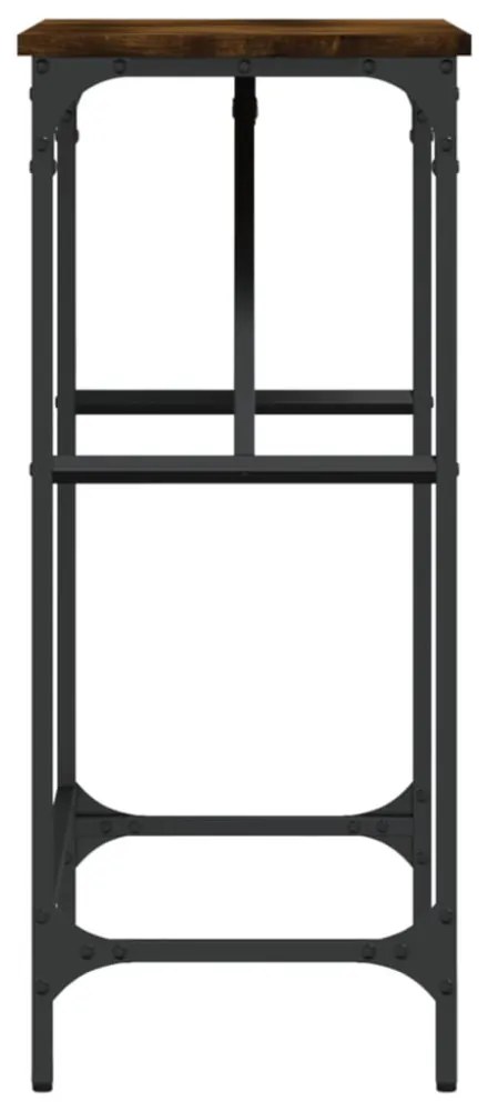 füstös tölgy színű szerelt fa tálalóasztal 75x32x75 cm