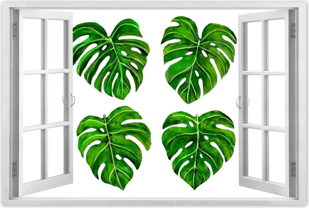 Poszterek 90x60 Lyukas monsera levelek