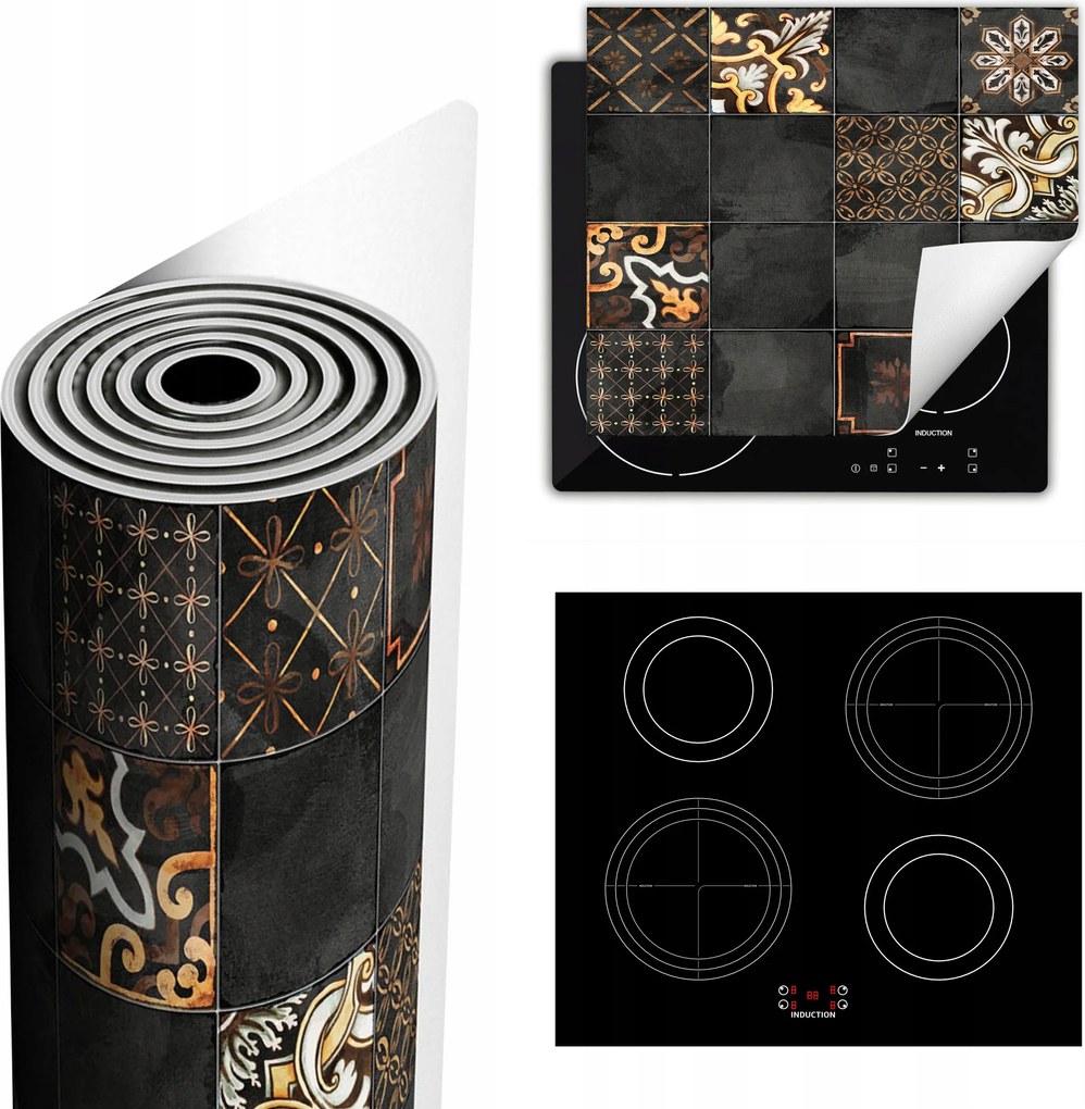 Tűzhelyvédő Szőnyeg Több Helyet Biztosít 60x52 szürke mozaik