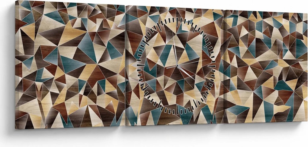 A háromszögek képe (órával) (90x30 cm)