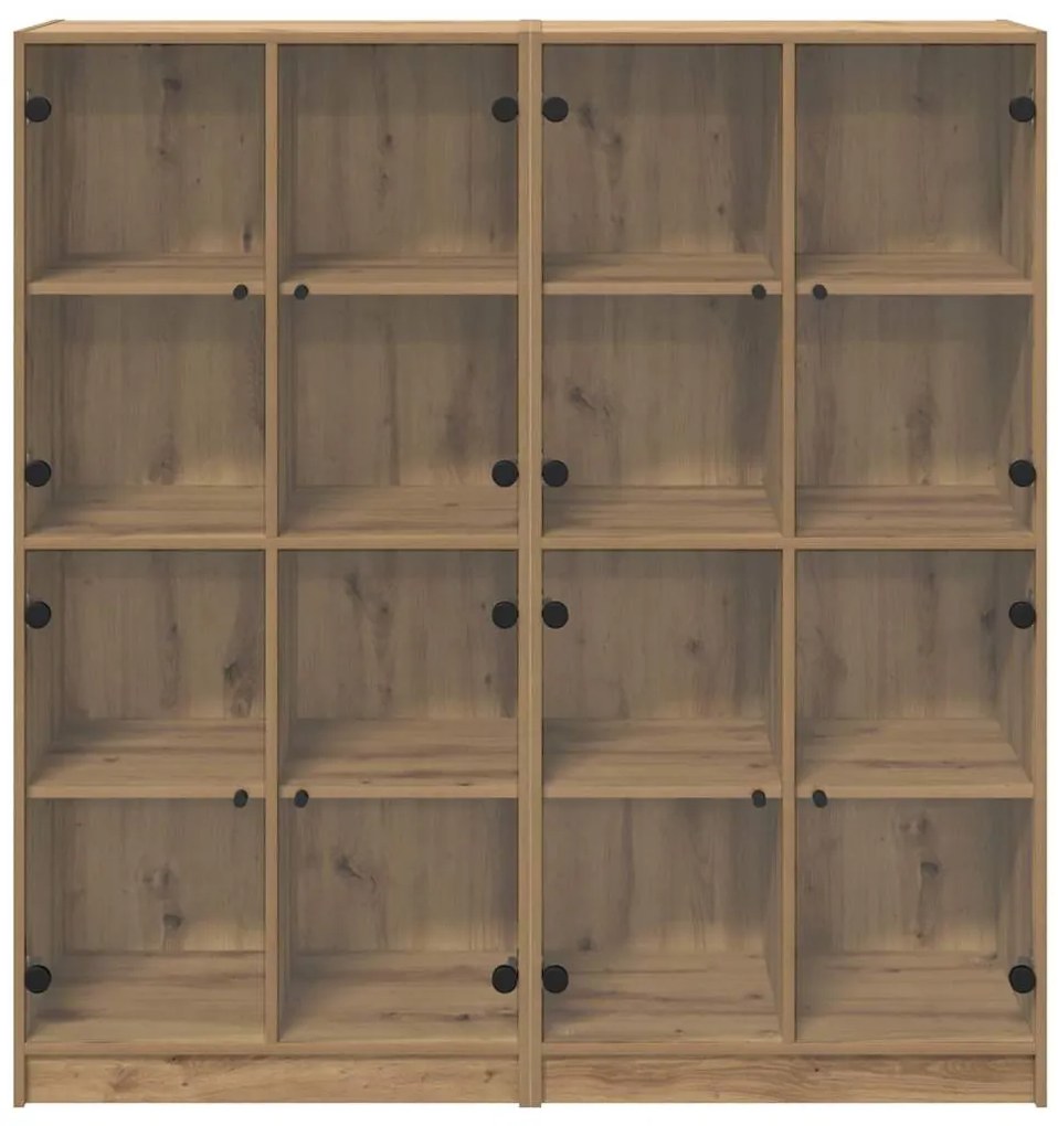 Magasfiú 2 pcs Artisan tölgy 136 x 37 x 142 cm Faanyag