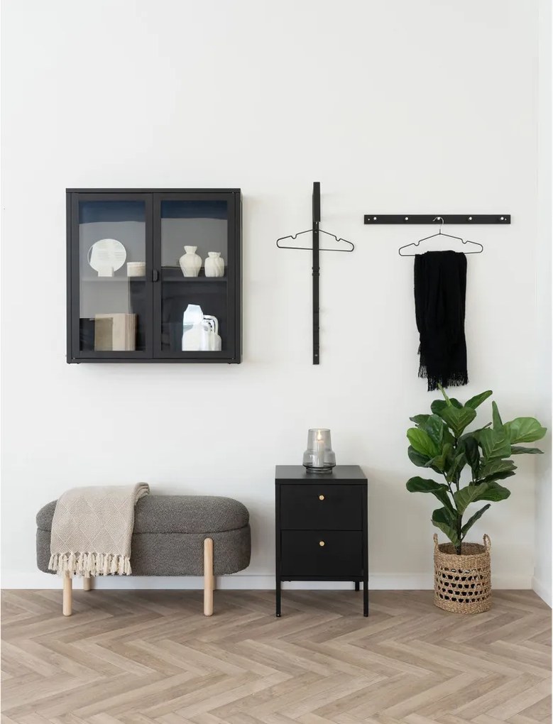 Ülőpad tárolóval, barna/natúr, elegáns dizájn