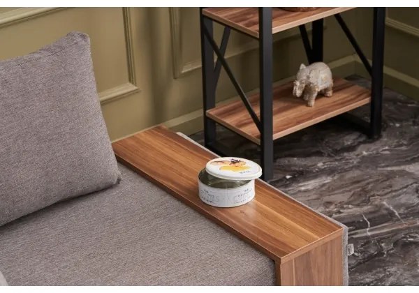 TULA barna, balos sarokfotel