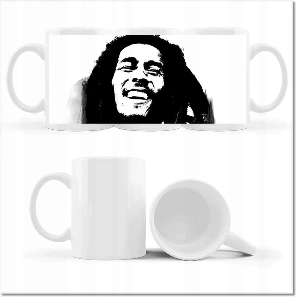 Bob Marley zenész fényképes bögre