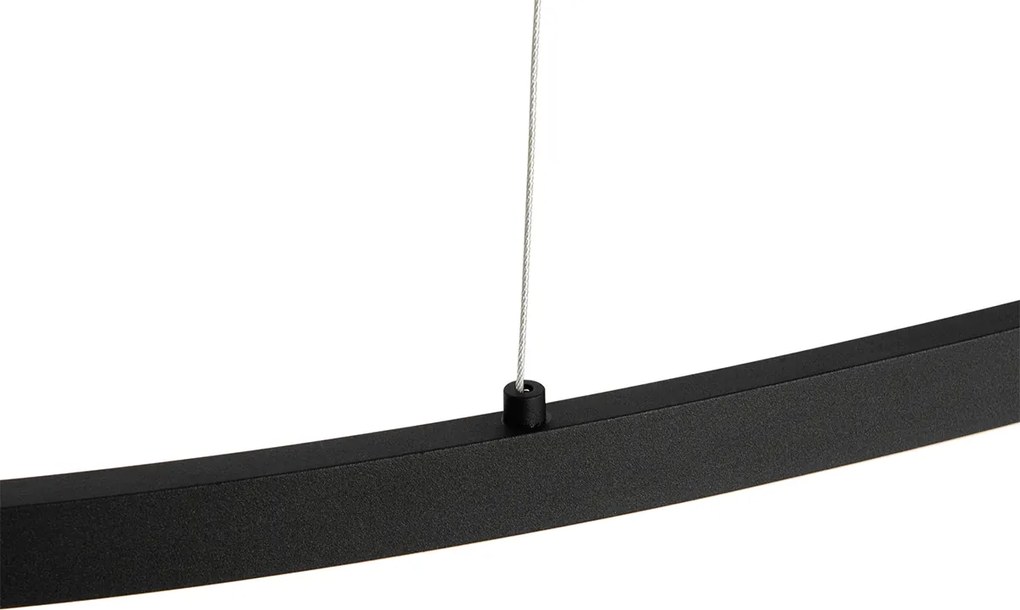 Design lógólámpa fekete ovális, beépített LED-del, 3 fokozatban szabályozható - Ovallo