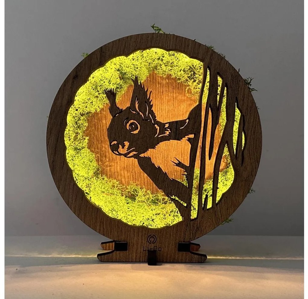 Li-Go 23625/DUB2 - LED fényerőszabályozható asztali dekoráció LED/12W/230V 20x22 cm tölgy