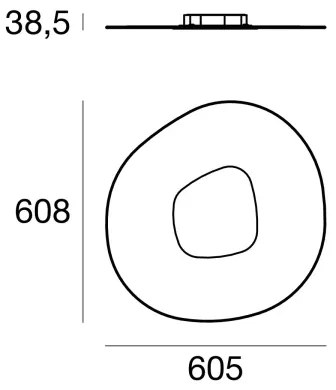 Linea Light 90346- LED Mennyezeti lámpa ANTIGUA LED/38W/230V 60,8 cm CRI 90 fehér