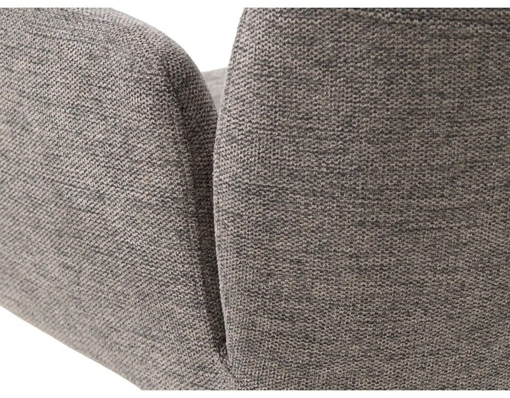 Szürke kárpitozott karfás étkezőfotel Roxana – Unique Furniture