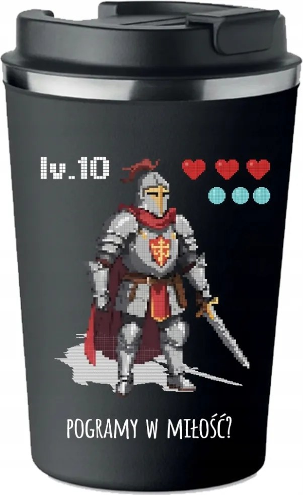 Prémium thermo bögre Valentin Nap Szerelem Lovag gamer 90-es KT_269