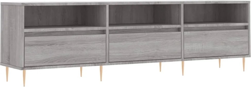 vidaXL szürke sonoma színű szerelt fa TV-szekrény 150x30x44,5 cm