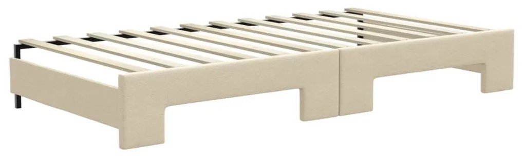 krémszínű kihúzható szövet heverő 100x200 cm