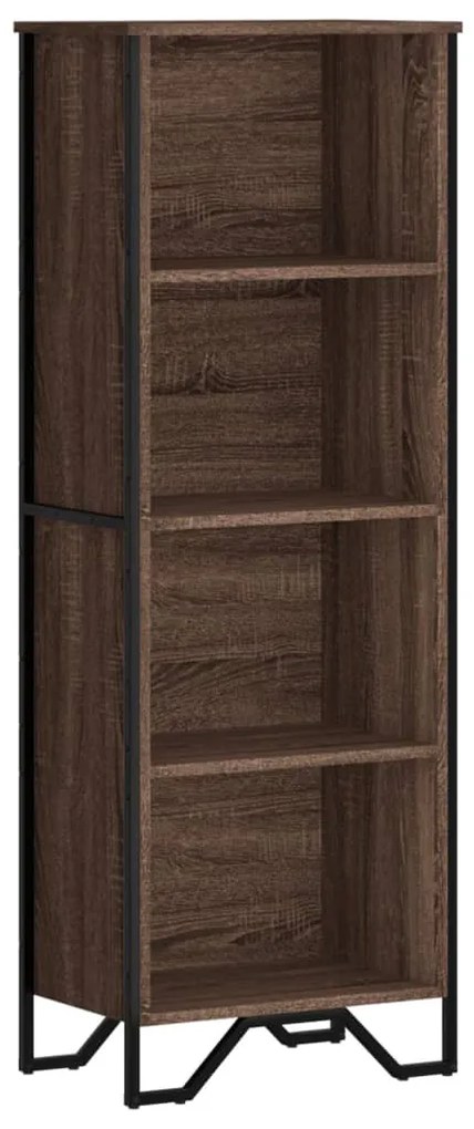 barna tölgy színű szerelt fa könyvszekrény 50 x 31 x 137,5 cm