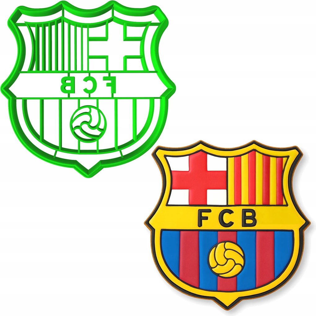 Mézeskalács lyukasztó Sport Labdarúgás Fc Barcelona logó 8cm