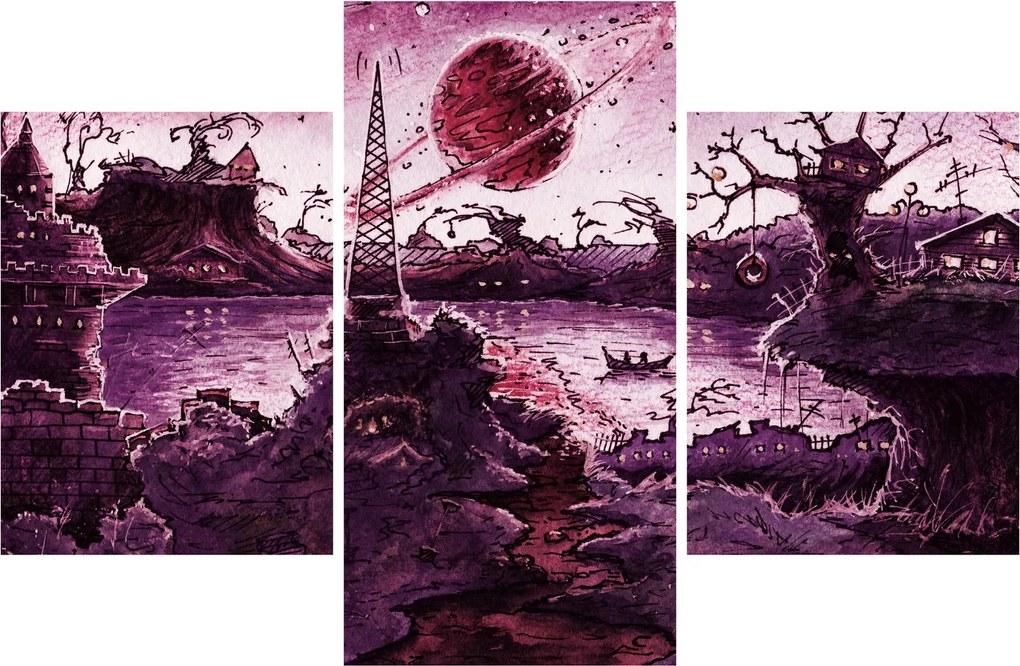 Kép - Elvarázsolt falu (90x60 cm)