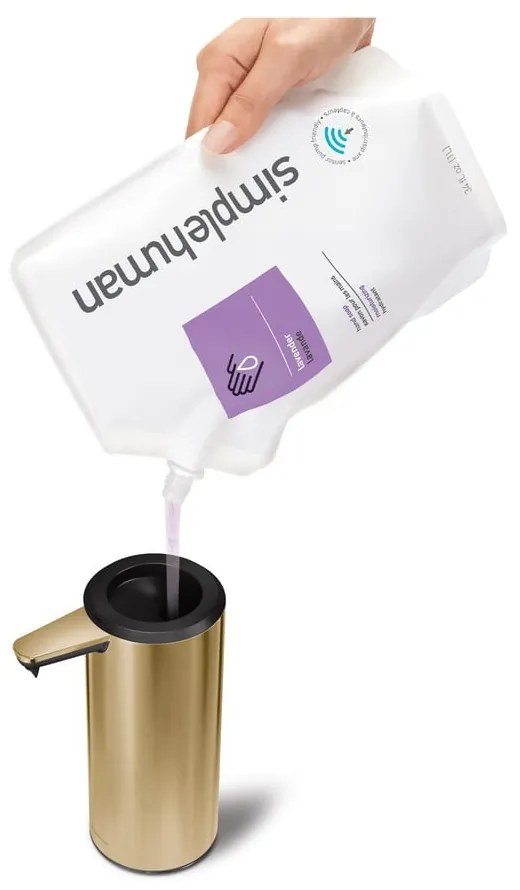 Aranyszínű rozsdamentes acél szappanadagoló 266 ml - simplehuman