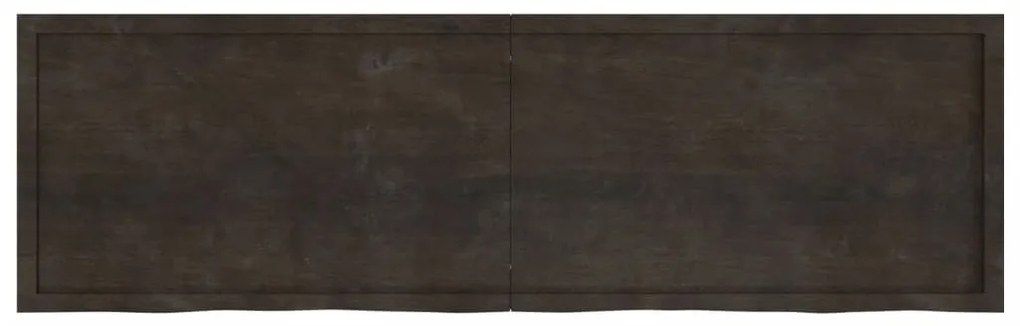 sötétbarna kezelt tömör tölgyfa asztallap 200x60x(2-4) cm