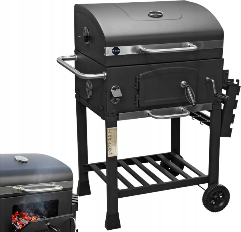 Szén Grill Öntöttvas Kerti Grillrács Owen Nagy Grill Öntöttvas Kerti Grillrács