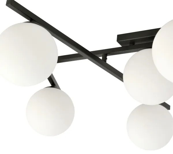 Mennyezeti lámpa SMART 5xE14/10W/230V fekete/fehér