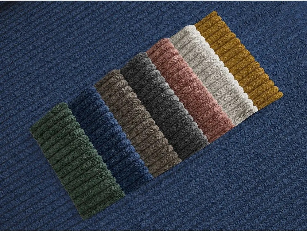 Sötétkék kordbársony kanapé 250 cm Tina – Bobochic Paris