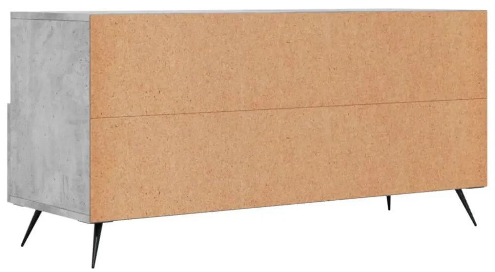 betonszürke szerelt fa TV-szekrény 102 x 36 x 50 cm