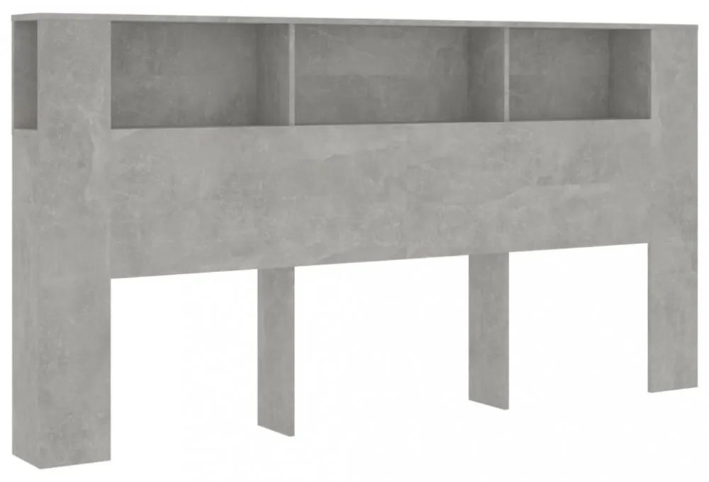 betonszürke áthidaló szekrény 200x18,5x104,5 cm