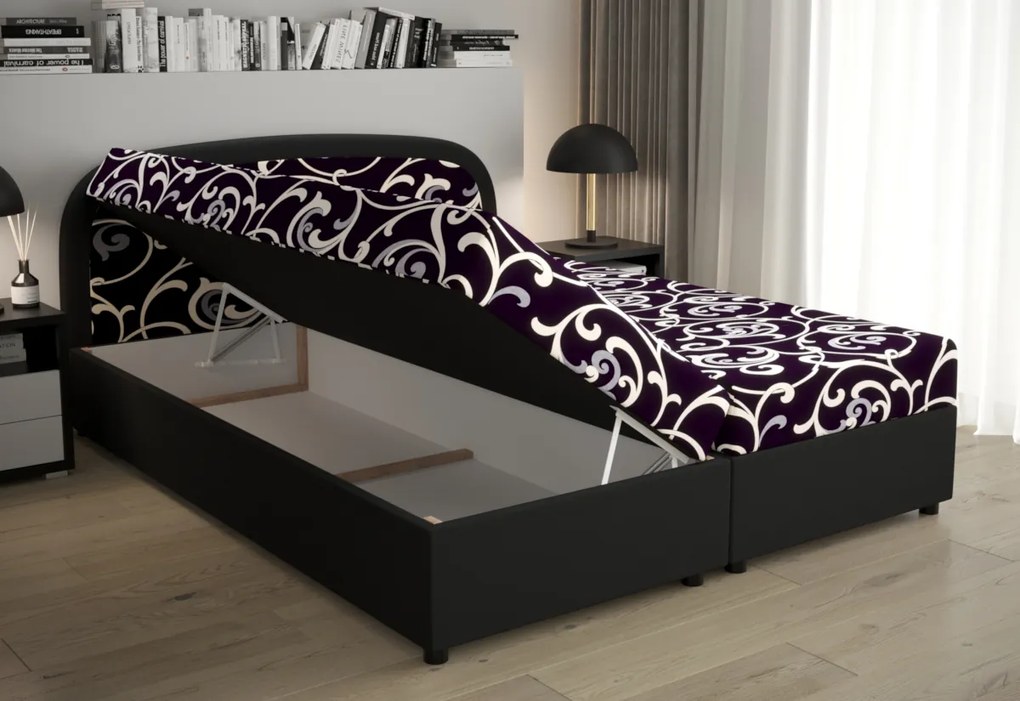 BARIKO kárpitozott ágy, 160x200, rainbow 15/vibe